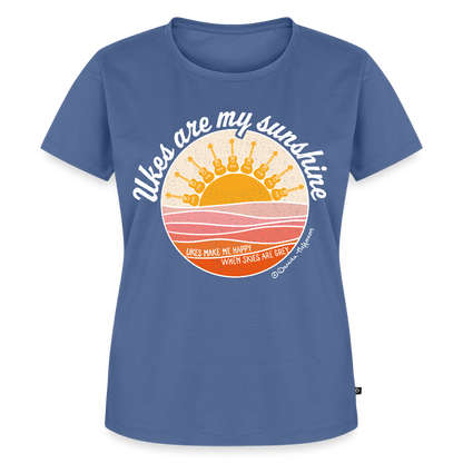 Damen Premium T-Shirt - "Ukes are my sunshine" - Taubenblau