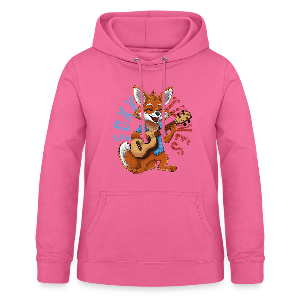 Frauen Hoodie - "Foxy Tunes" - Pink