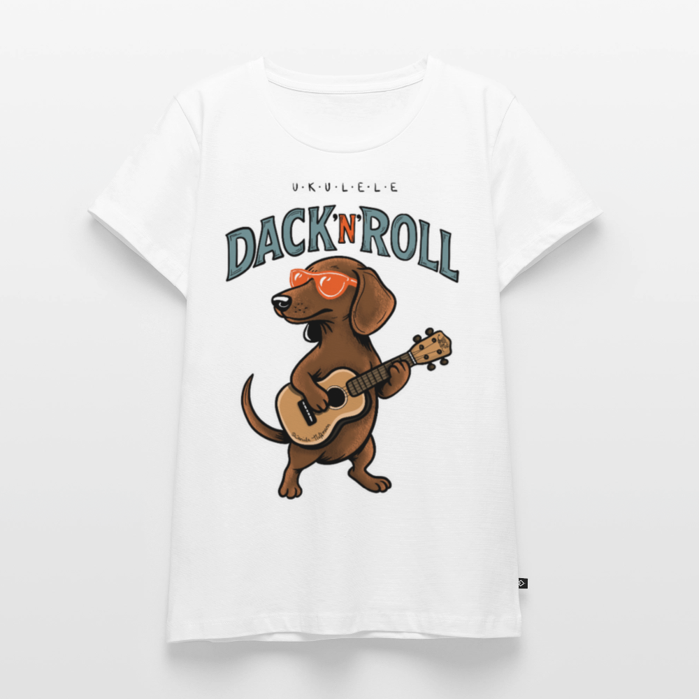 Damen Premium T-Shirt - „Dack’n’Roll“" - Weiß