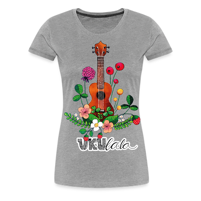 Damen Premium T-Shirt - "UKUlala" - Grau meliert