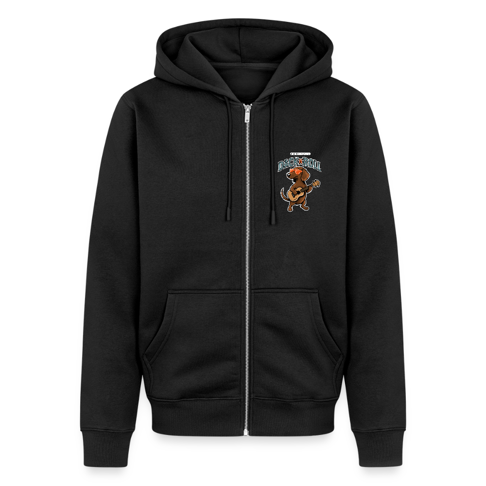 Premium Kapuzenjacke "Dack'n'Roll" - Schwarz