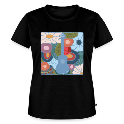 Damen Premium T-Shirt - "Modern Flowers" - Schwarz