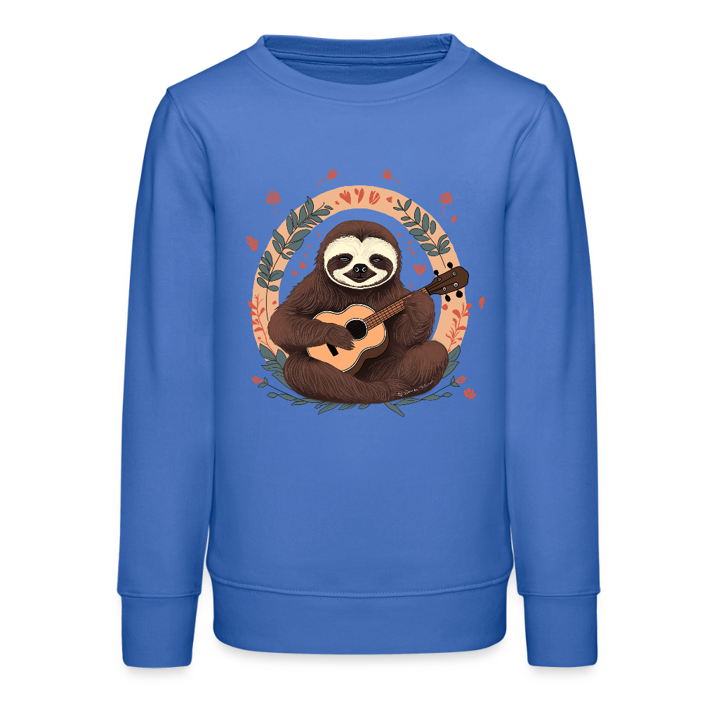 Bio Teenager Sweatshirt "Ukulele Faultier" - carolina Blue