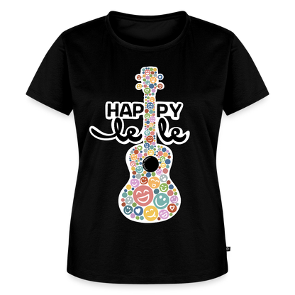Damen Premium T-Shirt - "HAPPY-lele" - Schwarz