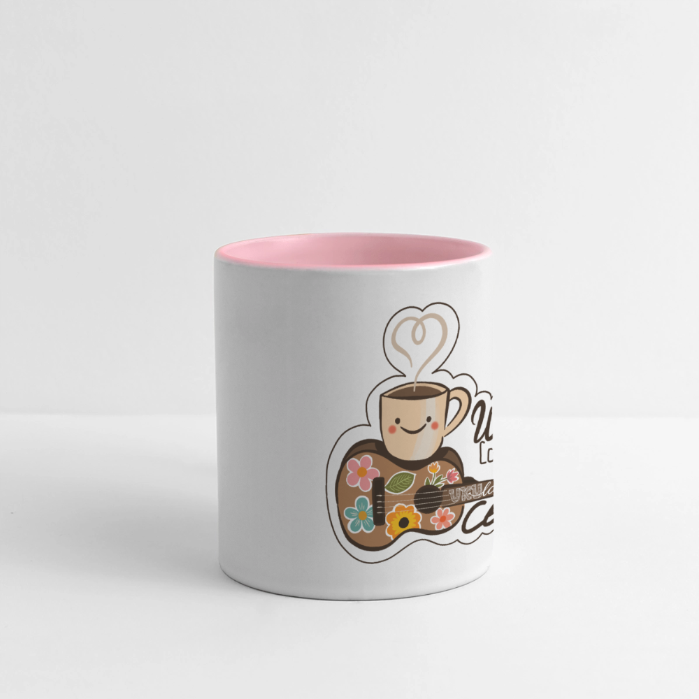 Tasse "Ukulele Cappuccino Club" - Weiß/Pink