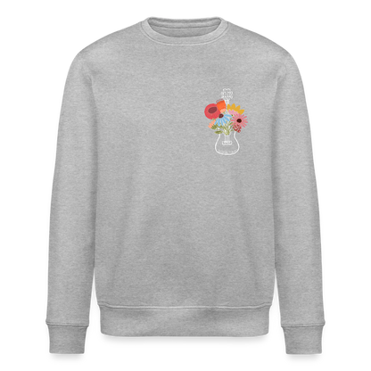 Ukulele-Sweatshirt - "Flower Power" - Grau meliert