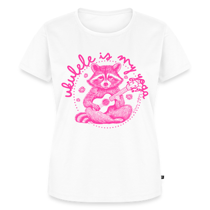 Damen Premium T-Shirt - "Ukulele is my yoga" - Weiß
