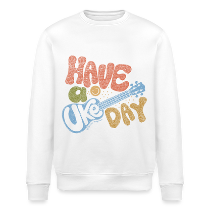 Ukulele-Sweatshirt - "Have a Uke day" - Weiß