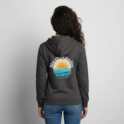 Unisex Kapuzenjacke "Ukes are my sunshine" - blue edition - Anthrazit