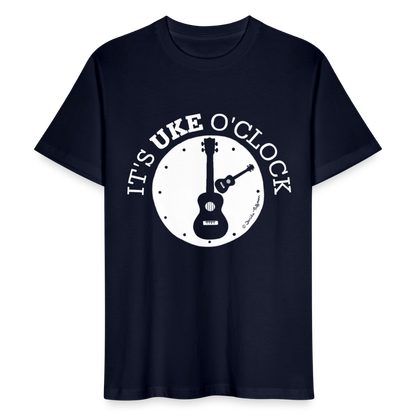 Unisex Ukulele-T-Shirt - "It's UKE o'clock" - Navy