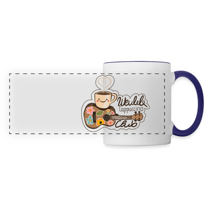 Tasse "Ukulele Cappuccino Club" - Weiß/Kobaltblau