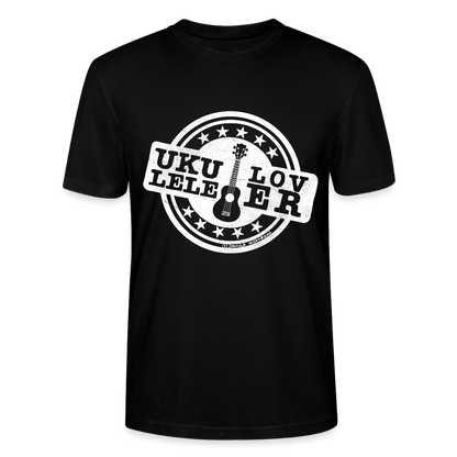 Unisex Ukulele-T-Shirt - "Let your music take flight" - Schwarz