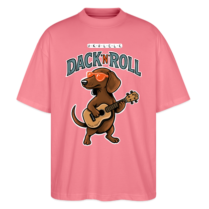 Ukulele Damen T-Shirt - „Dack’n’Roll“ - CURVY VIBES - Pink 