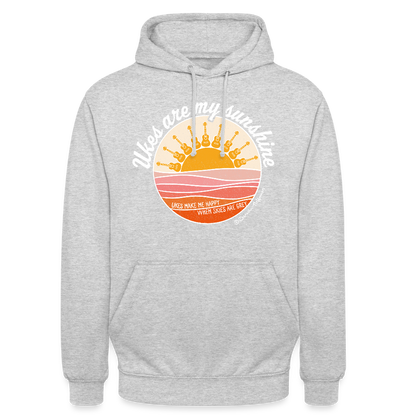 Ukulele Unisex Hoodie - "Ukes are my sunshine" - Hellgrau meliert