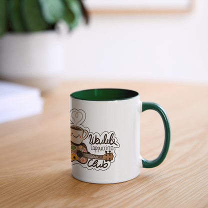 Tasse "Ukulele Cappuccino Club" - Weiß/Dunkelgrün