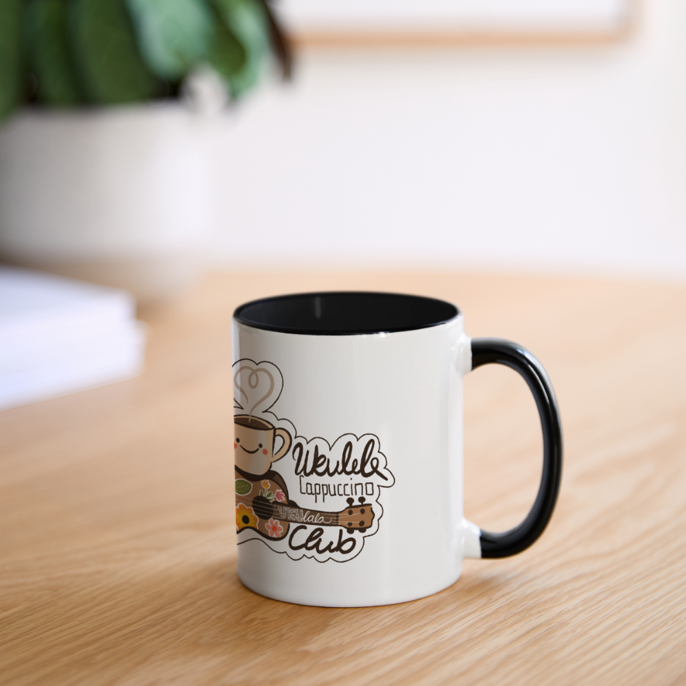 Tasse "Ukulele Cappuccino Club" - Weiß/Schwarz