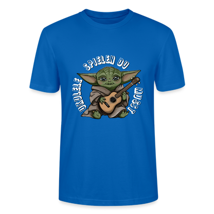 Ukulele T-Shirt Unisex - "Meister Yoda: Ukulele spielen du musst" - Pfauenblau