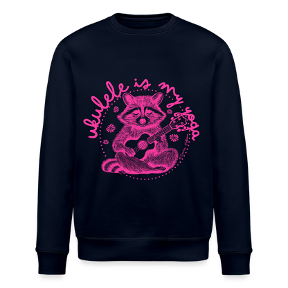 Ukulele-Sweatshirt - "Ukulele is my yoga" - Navy