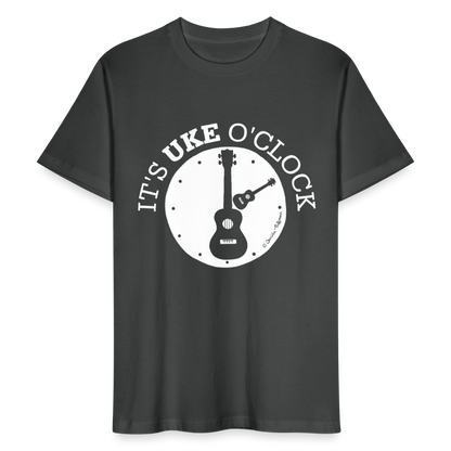 Unisex Ukulele-T-Shirt - "It's UKE o'clock" - Anthrazit