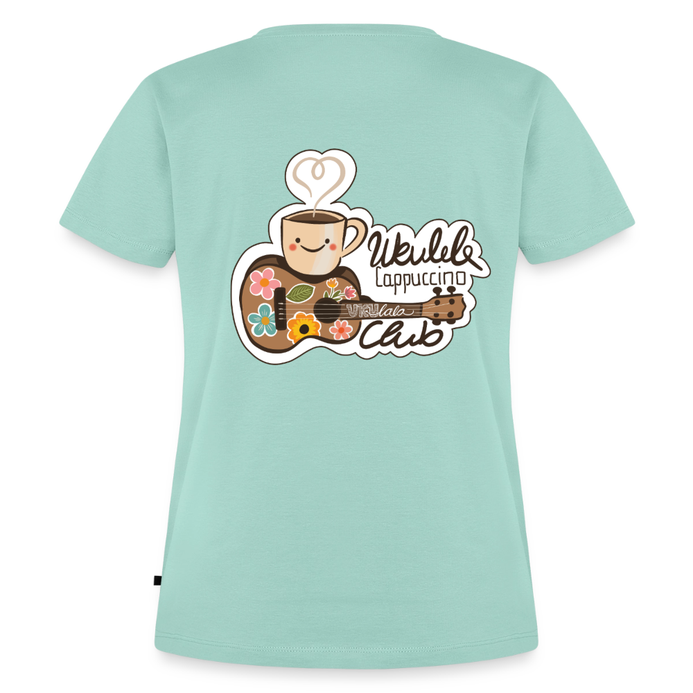 Damen Premium T-Shirt - „Ukulele Cappuccino Club" - Mint 