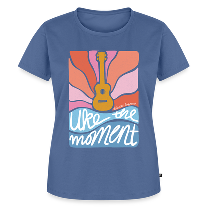 Damen Premium T-Shirt - "Uke the moment" - Taubenblau