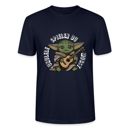 Ukulele T-Shirt Unisex - "Meister Yoda: Ukulele spielen du musst" - Navy