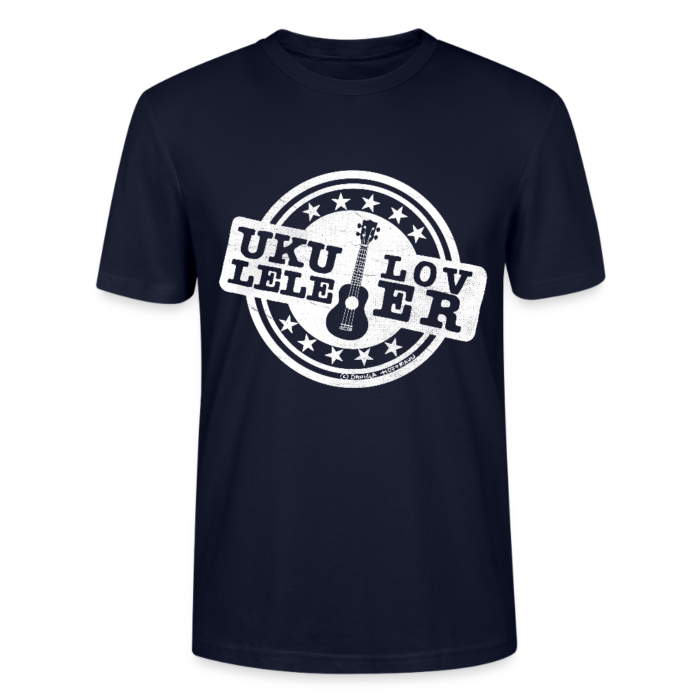 Unisex Ukulele-T-Shirt - "Let your music take flight" - Navy