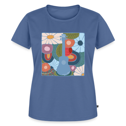 Damen Premium T-Shirt - "Modern Flowers" - Taubenblau
