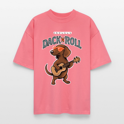 Ukulele Damen T-Shirt - „Dack’n’Roll“ - CURVY VIBES - Pink 