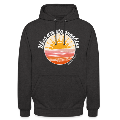 Ukulele Unisex Hoodie - "Ukes are my sunshine" - Anthrazit