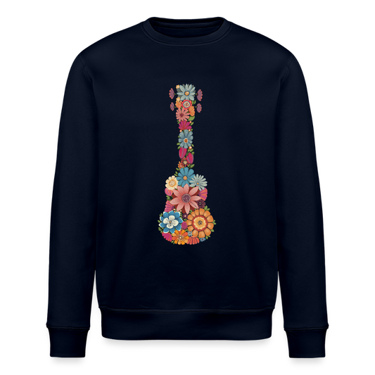 Ukulele-Sweatshirt - "Blüten-Ukulele" - Navy