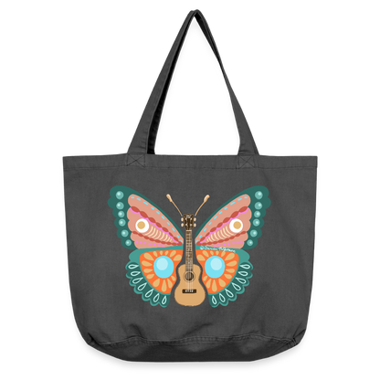 Shopper - Ukulele Schmetterling - Vintage Schwarz