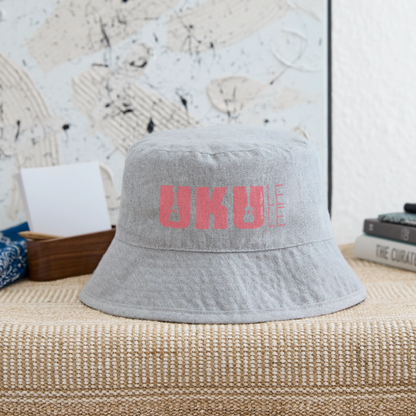 Bucket Hat - "UKU - LELE" - Grau meliert