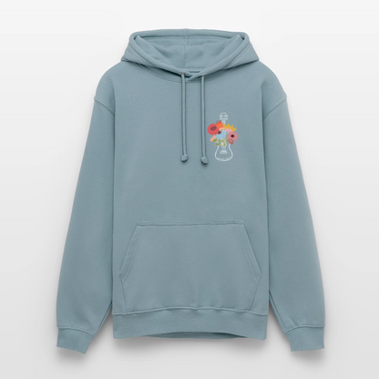 Ukulele Unisex Hoodie - "Flower Power" - Nebelblau