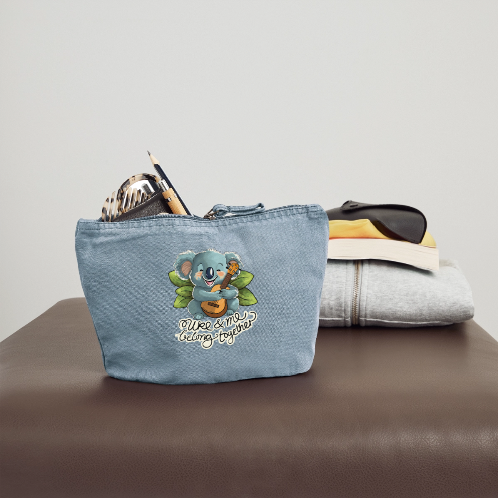 VINTAGE Täschchen "Uke & me belong together" - vintage light blue