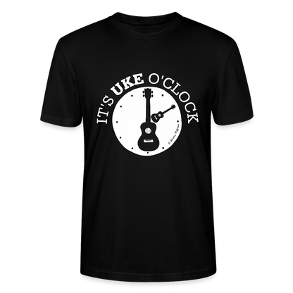 Unisex Ukulele-T-Shirt - "It's UKE o'clock" - Schwarz