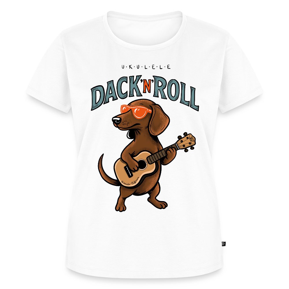 Damen Premium T-Shirt - „Dack’n’Roll“" - Weiß