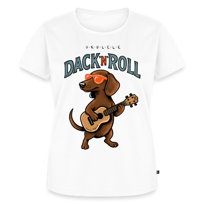 Damen Premium T-Shirt - „Dack’n’Roll“" - Weiß