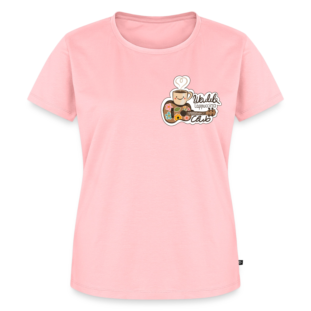 Damen Premium T-Shirt - „Ukulele Cappuccino Club" - Rosa