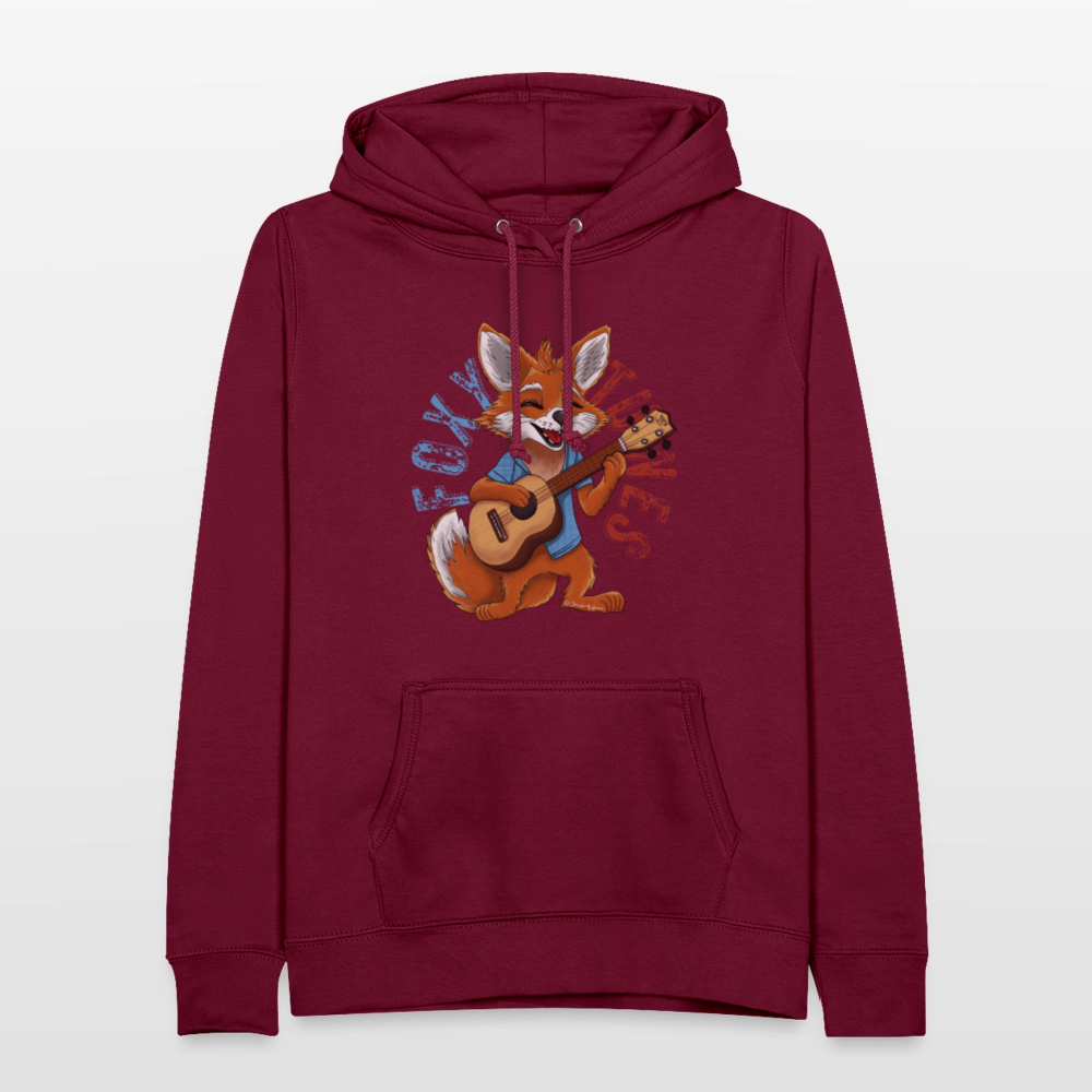 Frauen Hoodie - "Foxy Tunes" - Bordeaux