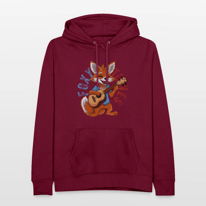 Frauen Hoodie - "Foxy Tunes" - Bordeaux