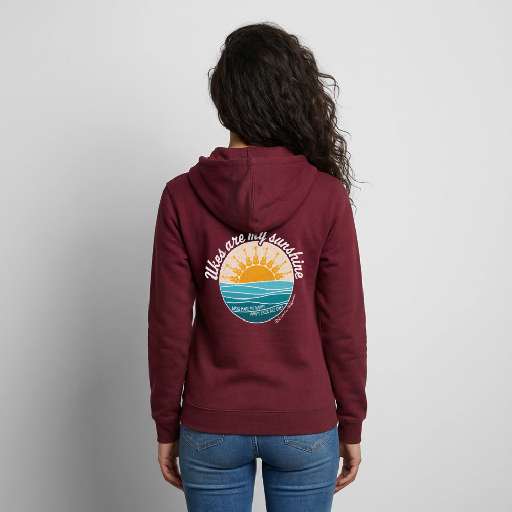 Unisex Kapuzenjacke "Ukes are my sunshine" - blue edition - Bordeaux