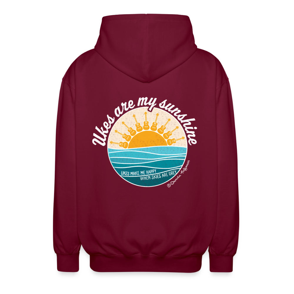 Unisex Kapuzenjacke "Ukes are my sunshine" - blue edition - Bordeaux