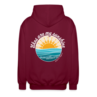 Unisex Kapuzenjacke "Ukes are my sunshine" - blue edition - Bordeaux