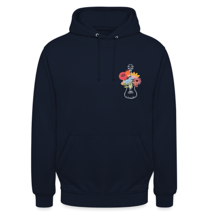 Ukulele Unisex Hoodie - "Flower Power" - Navy