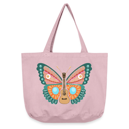 Shopper - Ukulele Schmetterling - Vintage Rosa