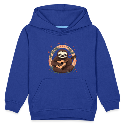 Kinder Premium Hoodie - Ukulele Faultier - Royalblau