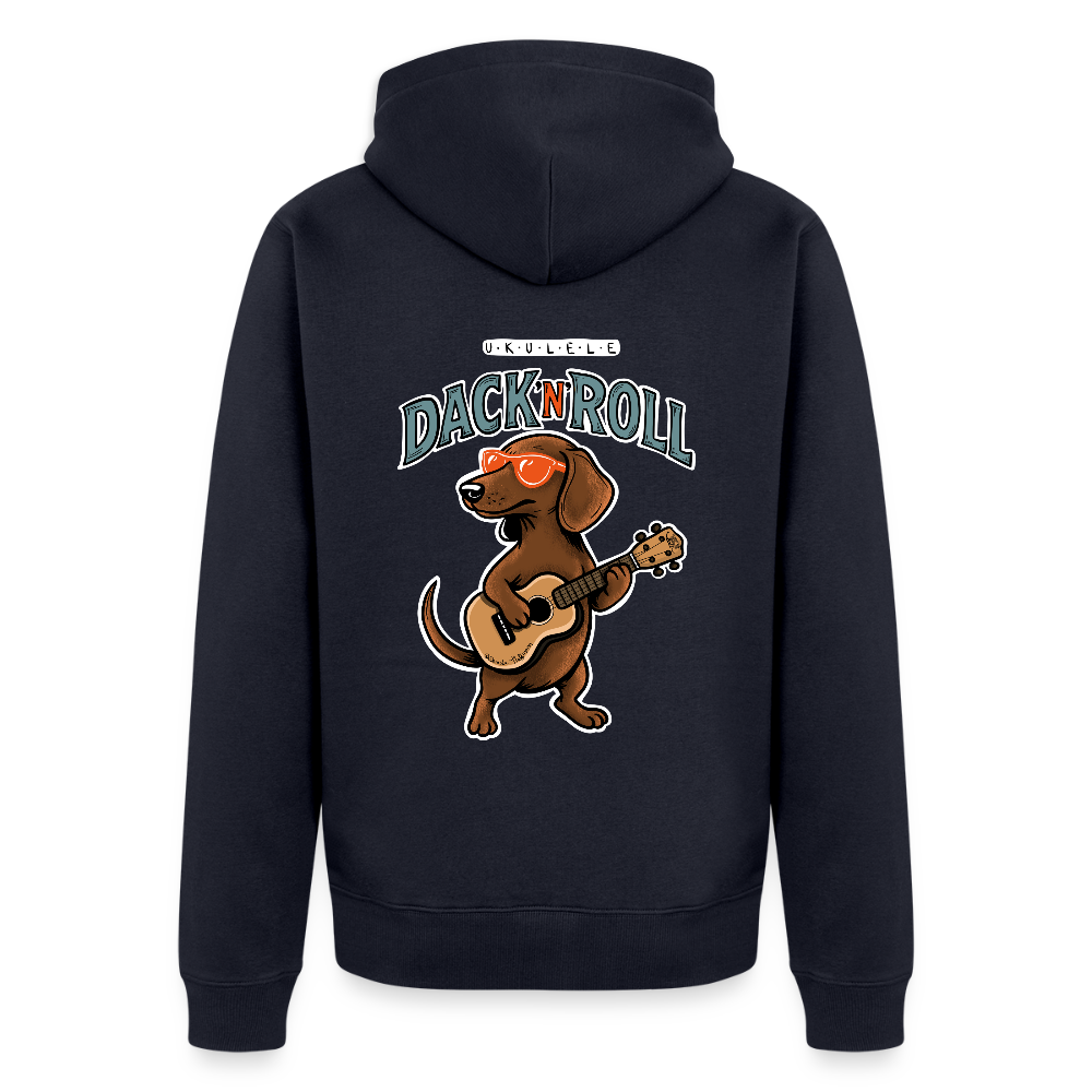 Premium Kapuzenjacke "Dack'n'Roll" - Navy