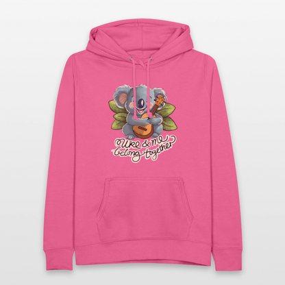 Frauen Hoodie - "Uke and me belong together" - Pink