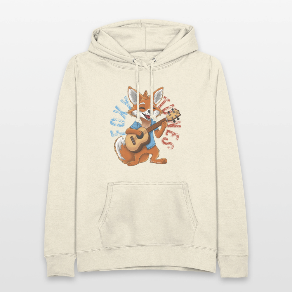 Frauen Hoodie - "Foxy Tunes" - Vanille-Milchshake
